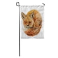 thumbnail image 1 of SIDONKU Red Cute Watercolor Painting of Sleeping Little Fox Orange Garden Flag Decorative Flag House Banner 28x40 inch, 1 of 2