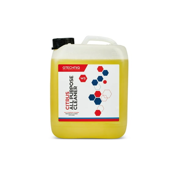 Gtechniq - W5 Citrus All Purpose Cleaner - Removes Oil and Grime with Ease; Does Not Damage Wax or Coatings; Use on Engine Bays or Carpet Stains to Remove Grease (5 Liters)