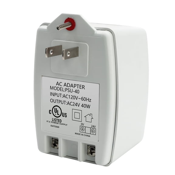 UltraPoe 24V Doorbell Transformer Plug-in  AC Adapter Thermostat Power Supply, PTC Fuse Protection , Compatible w/ Ring, Nest, Honeywell