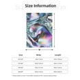 thumbnail image 3 of Iridescent Chrome Fluid Shapes Throw Blanket for Winter Cabin Ultra-Soft Micro Fleece Blanket, Premium Microfiber, Silky Soft, Plush, Warm and Lightweight for Couch, Sofa, Bed - 40"X30", 3 of 5