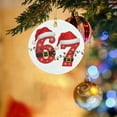 thumbnail image 2 of JLFNYA 67 Christmas Ornament, Christmas 67 Acrylic Ornament, Funny 67 Ornaments for Christmas Tree, Christmas Decoration, Hanging Ornaments, Xmas Holiday Home Decor, Christmas Birthday Gifts, 2 of 6