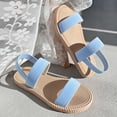 thumbnail image 6 of IUJSOY Womens Sandals Casual Flats Elastic Strap Braided Beach Shoes Lightweight Summer Shoes, 6 of 8