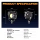 thumbnail image 5 of 2 Faros Auxiliares Focos Niebla Ultra Brillo Luces 4x4 Moto, 5 of 6