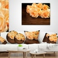 thumbnail image 4 of Designart Roses on Wooden Surface Photo - Floral Throw Pillow - 12x20, 4 of 5