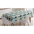 thumbnail image 1 of Abstract Tablecloth, Continuous Various Simple Hexagons Motifs Print Geometric on Plain Background, Rectangle Satin Table Cover Accent for Dining Room and Kitchen, 60" X 90", Multicolor, by Ambesonne, 1 of 2
