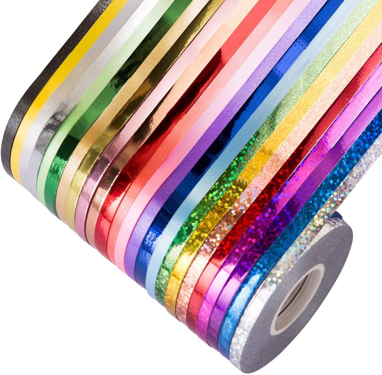 Naler 24 Rolls Curling Ribbon Balloon String Roll Gift Wrapping Ribbons for Party Art Crafts Florist Bows Gift Wrapping Wedding Decoration, 21.8 Yards Per Roll, Assorted Colors