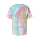 thumbnail image 3 of Gibobby Blusa de Trabajo de Manga Corta Camiseta holgada manga corta con cuello redondo y tinte corbata para mujer color liso con estampado(Rosa,M), 3 of 5