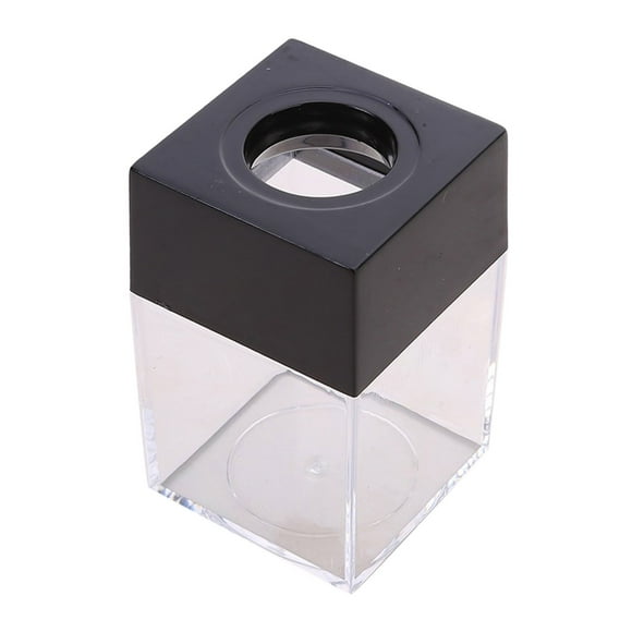 Distributeur de Trombones en Plastique Transparent Format Compact Facile à Utiliser pour Ranger de Petits Trombones sur le Bureau