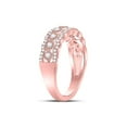 thumbnail image 3 of 10kt Rose Gold Womens Round Diamond Vintage-inspired Band Ring 1/3 Cttw, 3 of 4
