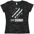 thumbnail image 3 of Inktastic Skier I Love Skiing Women's T-Shirt, 3 of 5