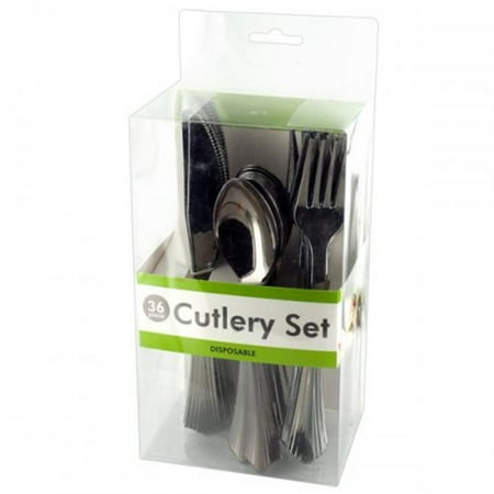 cutlery plastic disposable silver walmart