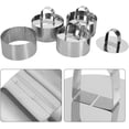 thumbnail image 3 of Anillos de pastel de acero inoxidable, 3 x 3 pulgadas Postre Mousse y molde para hornear pasteles, juego de 4 (4 anillos, 4 empujadores) Anillos de cocina Ormromra WMZY-146-1, 3 of 7