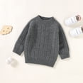 thumbnail image 2 of NOEGOEU Toddler Baby Boys Girls Sweater Crewneck Knit Long Sleeve Casual Pullover 6M-3Y (Grey,2-3 Years), 2 of 8