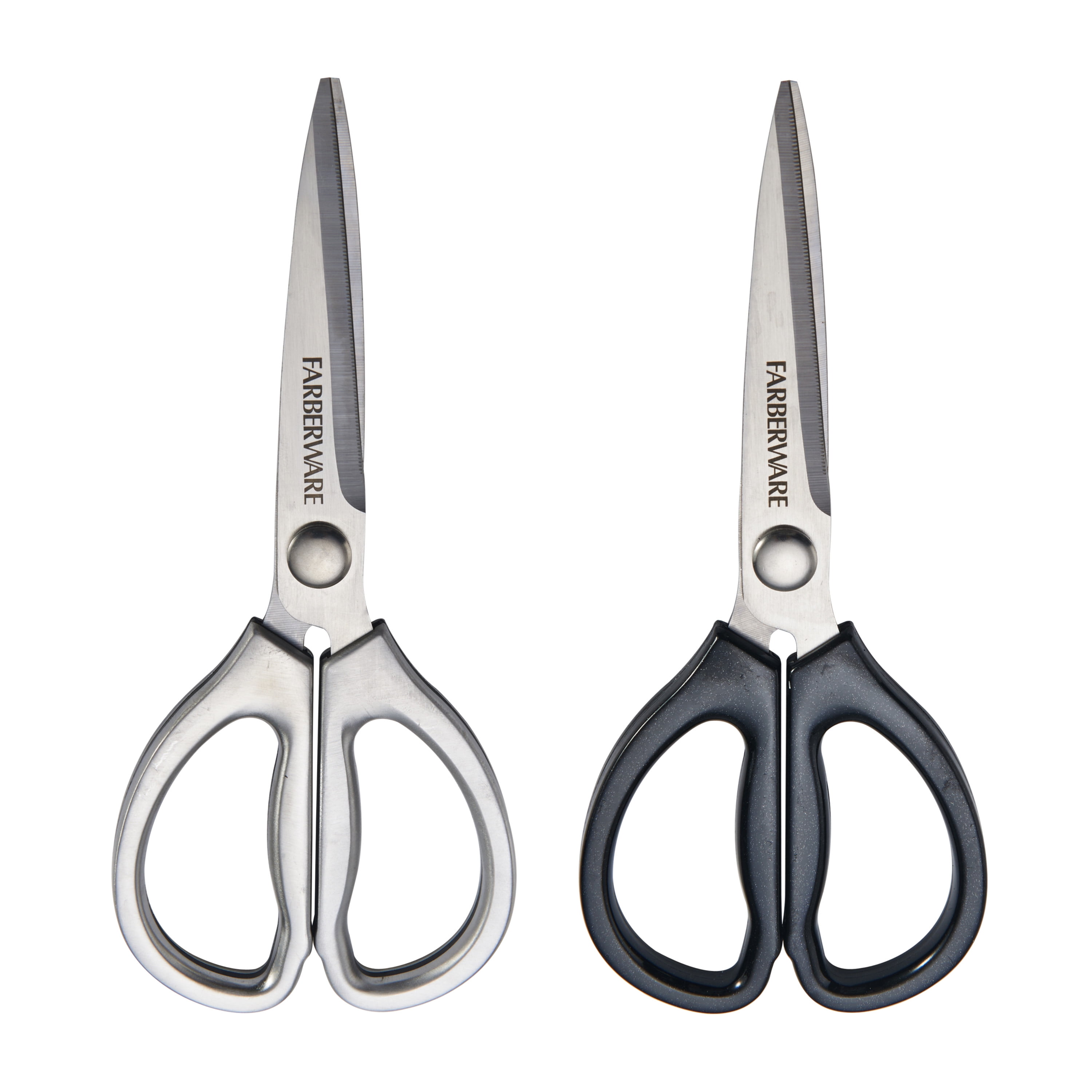 Farberware Classic 2-piece Kitchen Shear Set in Metallic Stainless Steel and Black