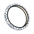 thumbnail image 3 of YFYANG Universal Elastic Blue Abstract Vintage Texture Car Steering Wheel Cover, Non-Slip Sweat Absorbent, 3 of 8
