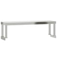 thumbnail image 4 of vidaXL Kitchen Work Table with Overshelf 43.3"x21.7"x47.2" Stainless Steel, 4 of 6
