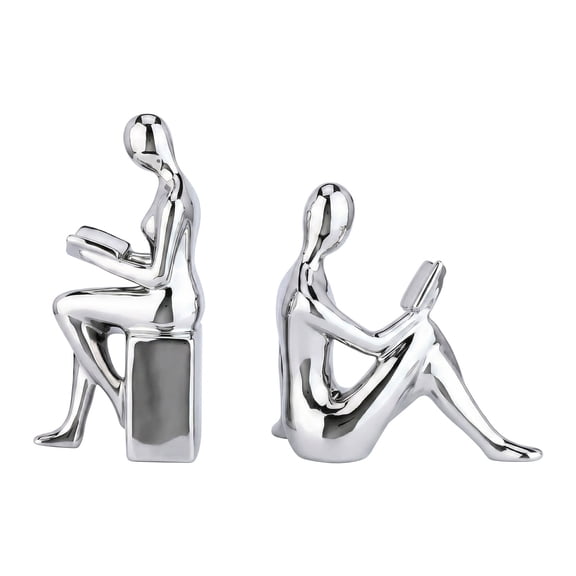 Unique Bargains Expandable Metal Bookends with Compartments Home 2 Pcs Silver