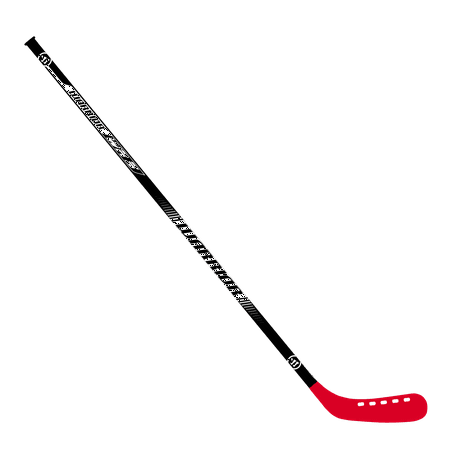 Warrior 51? Player Hockey Stick, Kids & Adults, Adjustable Curve – Red Plastic
