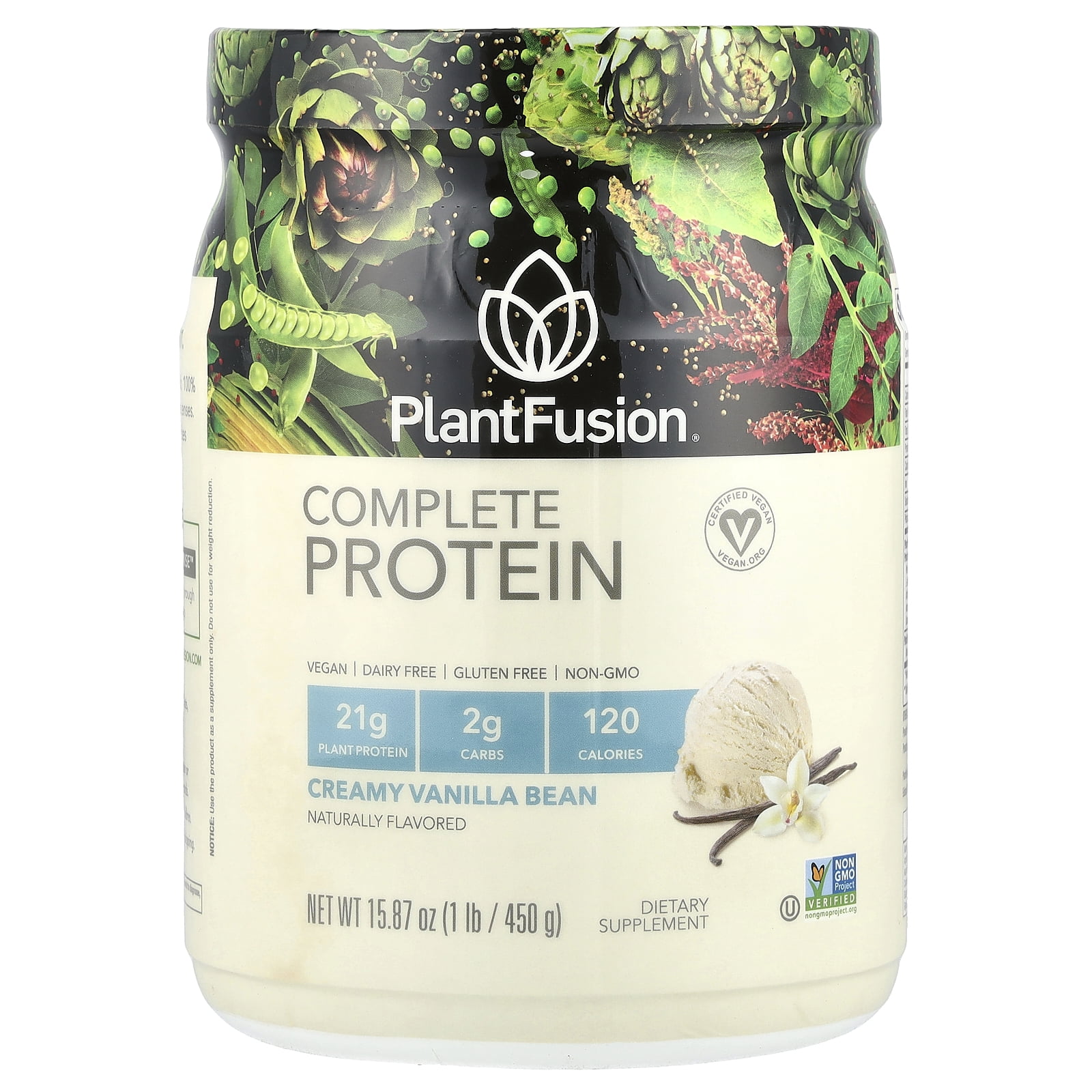 PlantFusion Complete Protein - Creamy Vanilla Bean 15.87 oz Pwdr