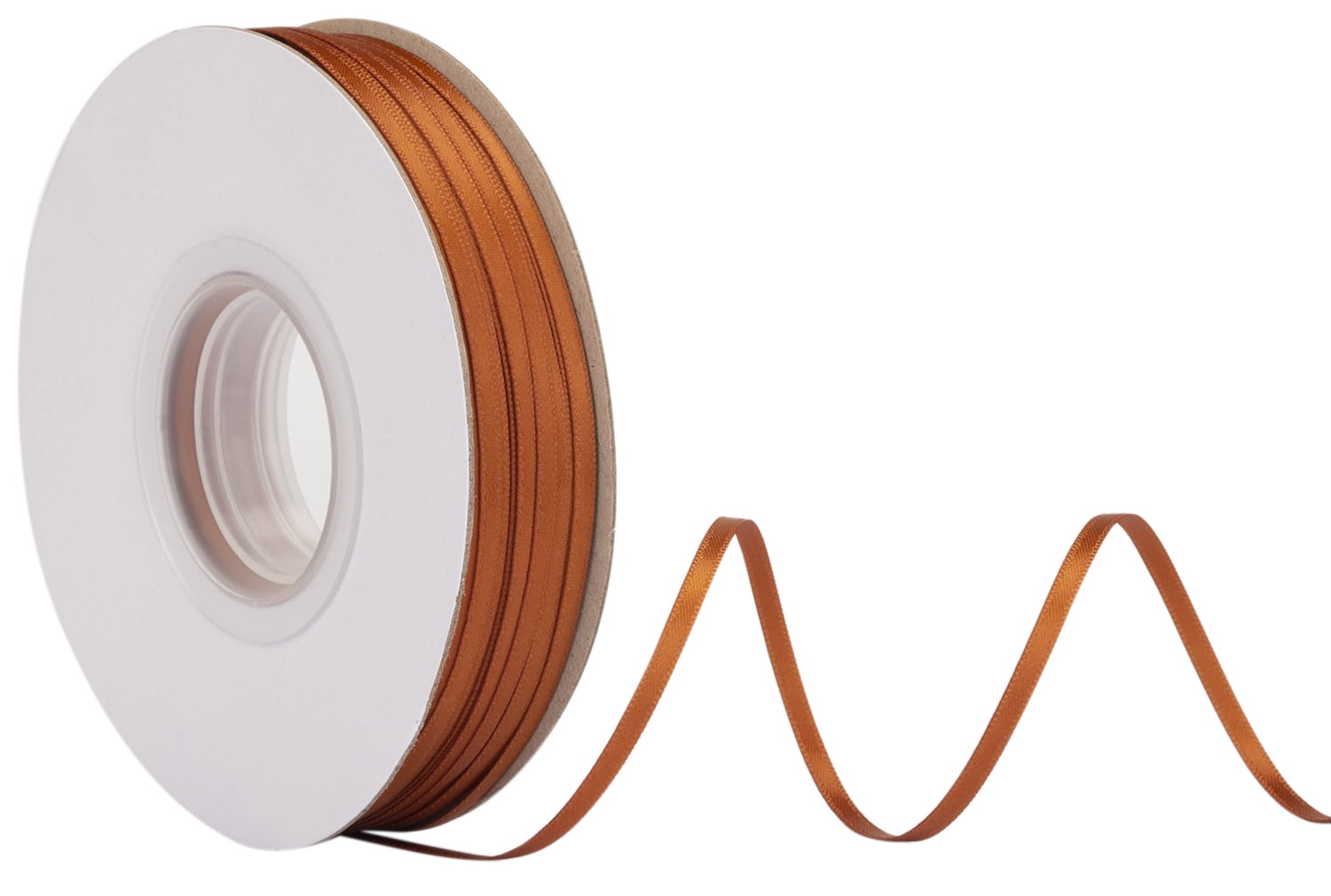 Ribbonitlux Copper Satin Ribbon 1/8 inch Double Sided Quality Satin for Weddings, Invitations, Sashes, Crafts, Apparel, Headbands - 100 Yds/roll