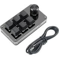 thumbnail image 1 of mini Clavier de Jeu Mécanique à une Main, Clavier USB Personnalisé à 6 Touches avec Bouton, Raccourci programmable, 1 of 4