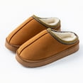 thumbnail image 3 of Women House Bedroom Slippers,Hard Sole Thick Platform Shoes Indoor Outdoor with Fuzzy Lining Memory Foam Slip On Size 6, 3 of 9
