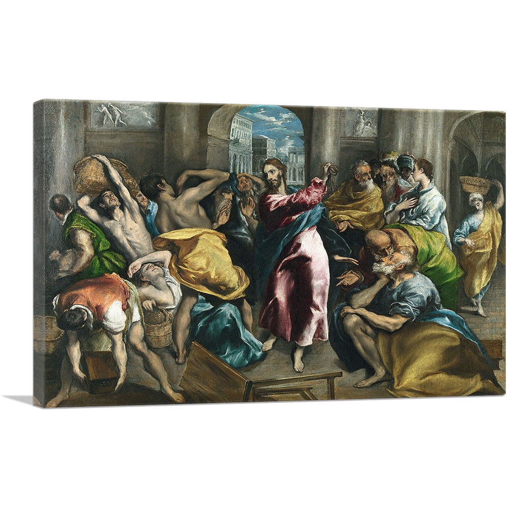 ARTCANVAS Christ Driving the Traders from the Temple 1600 Canvas Art ...