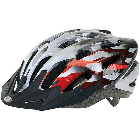 Ventura Silver/Red In-Mold Bike Helmet, Adult (Best Cross Country Mountain Bike Helmet)