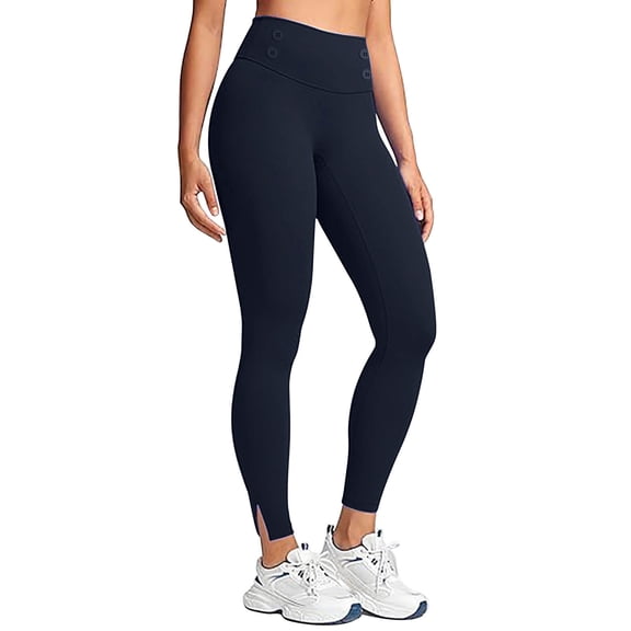 Hrsba Casual Womens Pants,Yoga Pants Women Solid Color Fleece Lined Athletic Pants For Women High Waisted Stretch Fabric Tight Leggings Workout Pants for Yoga and Sports,Size S