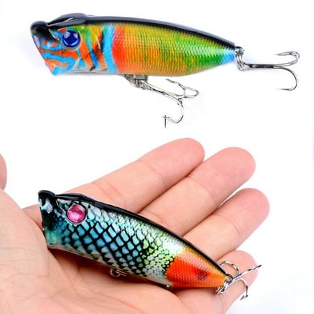 ASKMZ Fishing Lures Topwater Floating Popper Hooks Bait Helpful Fishing Tackle Tool
