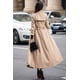 thumbnail image 3 of Gabardina Ebossy para mujer con doble botonadura, color caqui, XXL, 3 of 4
