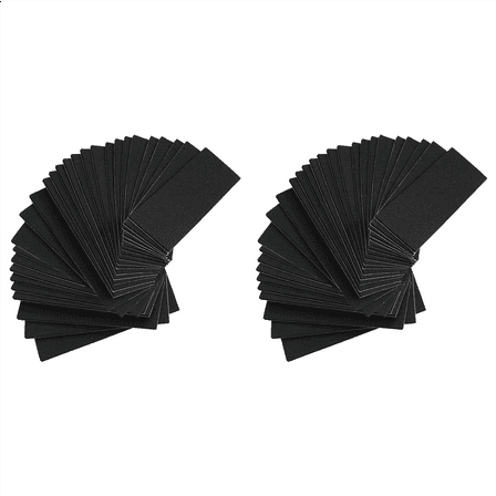 48 Pieces Fingerboard Foam Grip Tape Adhesive Black Non Slip for Mini Fingerboards