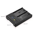 thumbnail image 2 of Adaptador de corriente NP-F a la placa del adaptador del convertidor de la batería del V-montaje con la ranura dual para NP-F550 NP-F750 Serie NP-F970 Abanopi Adaptador de corriente, 2 of 5