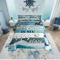 thumbnail image 2 of Erosebridal Hawaii Beach Theme Bedding Twin Comforter Set, Coastal Lighthouse Ocean Wave Down Comforter, Reversible 2-Piece, 2 of 5
