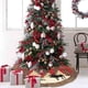 thumbnail image 4 of pstuiky Adornos, falda de árbol de tela a cuadros, cojín para árbol de Navidad, árbol pequeño, falda para árbol., 4 of 9