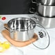 thumbnail image 5 of PTOOTP - Juego de 5 ollas de acero inoxidable para sopa, utensilios de cocina de inducción con tapas de vidrio, 5 of 7
