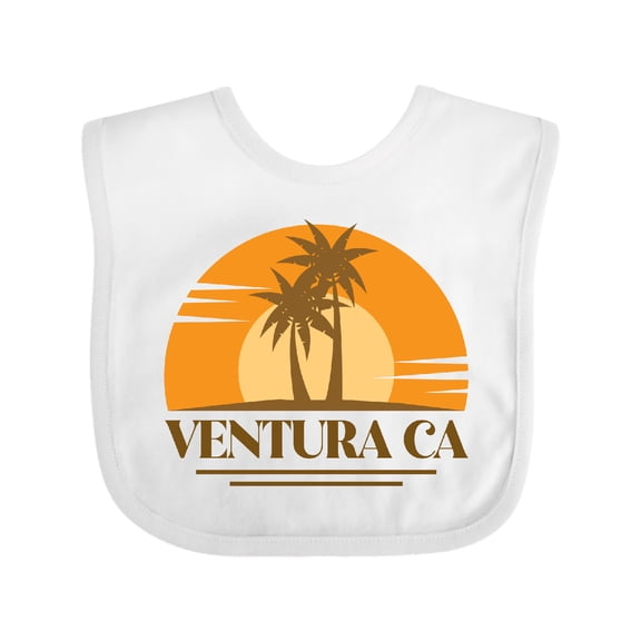 Inktastic Ventura California Retro Sunset Boys or Girls Baby Bib