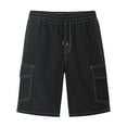 thumbnail image 1 of ohmzyzo Mens Swim Trunks Quick Dry Summer Beach Board Shorts Elastic Waist Drawstring Cargo Sweatshorts with Pockets, 1 of 6