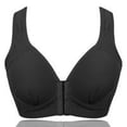 thumbnail image 2 of Sujetador Inalámbrico Transpirable Hebilla Frontal Correa Ancha Ropa Interior Delgada para Mujer Niña, Negro, 36/80 sidaley AP001203-01, 2 of 7