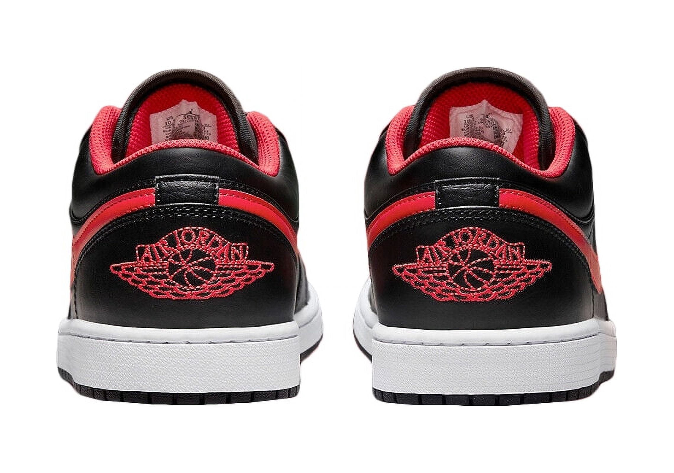 Used in Box Jordan 1 Low Black Fire Red White Mens 10.5. 553558 063 Nike Air Jordan 1 Retro Low Black Fire Red | Mercari main image 4