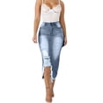 thumbnail image 2 of Women Fashion High Waist Ripped Destroyed Street Style Skirt, 2 of 5