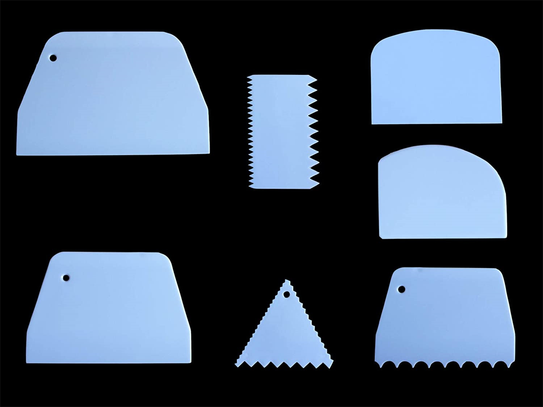 Dough & Bowl Scrapers Plastic Icing Smoothers Dough Cutters Bench