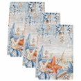thumbnail image 2 of Blue Coastal Kitchen Towels Set of 3, Summer Beach Starfish Weeping Eucalyptus Vintage Absorbent Dish Towels for Kitchen, Microfiber Hand Towel, Quick Drying Tea Towel for Cleaning Dishcloths, 2 of 7
