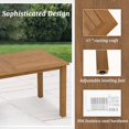 thumbnail image 5 of [Only 1 Table,Chairs Not Included] Dycanpo 6-Person Outdoor Dining Table, Weather-Resistant Rectangle Patio Table, 60x32x30in, Teak, 5 of 9