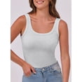 thumbnail image 6 of ANRABESS Womens Sleeveless Scoop Neck Tank Top Ribbed Fitted Summer Basic Slim Cute Tops 2026 Light Gray XX-Large, 6 of 8