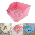 thumbnail image 6 of Rabbit 11x9.1x5.9 Inch Bunny Corner Toilet Box Potty Trainer Small Animal Cage Toilet Bedding Box for Rabbit Bunny Guinea Pigs Chinchilla Ferret Pink, 6 of 7