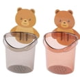 thumbnail image 2 of Vacemry Under $5 Wall Mounted Toothbrush Holder, Cute Bear Shaped Bathroom Organizer, No Drill Suction Cup Toothpaste Dispenser, Space Saving Dental Care Set for Family Use, 2 of 9
