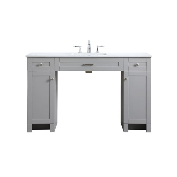 Elegant Lighting VF14954GR Cooper 54" Free Standing Single Basin Vanity Set - Grey