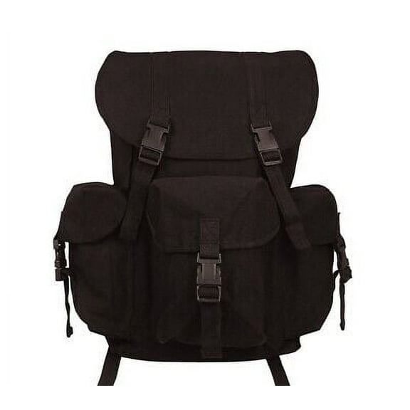Rothco Black Canvas Outfitter Rucksack - 9202
