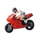 thumbnail image 1 of Motocicleta con Figura CUTICAT 1/64 Accesorios de Película, 1 of 7